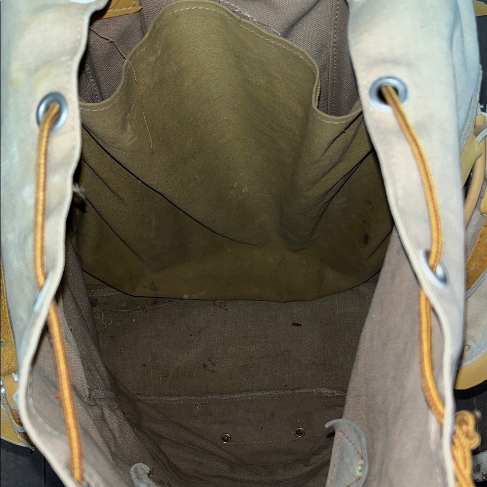 Lafuma Canvas and Leather Vintage Backpack - Picture 9 of 16